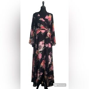 CITY CHIC Floral Print Wrap Dress Size  14